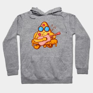 Cool Pizza Playing Guitar Hoodie